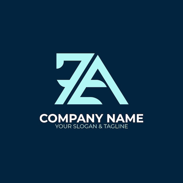 Free Vector flat design az or za logo template