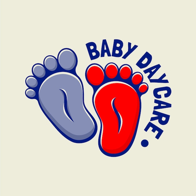 Flat design baby foot template