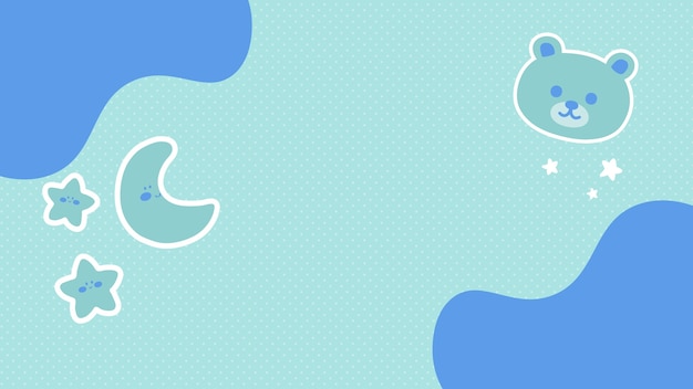 Flat design baby shower zoom background