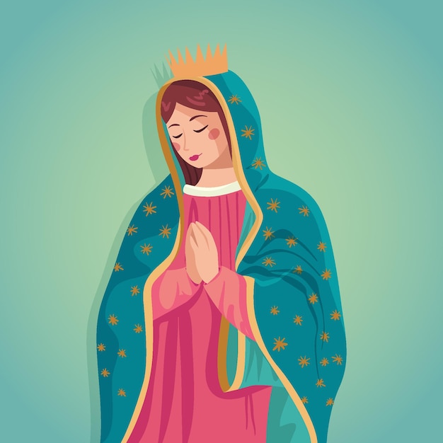 Free Vector flat design background fiesta de la virgen