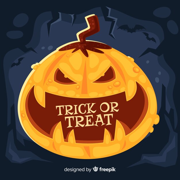 Flat design background for halloween