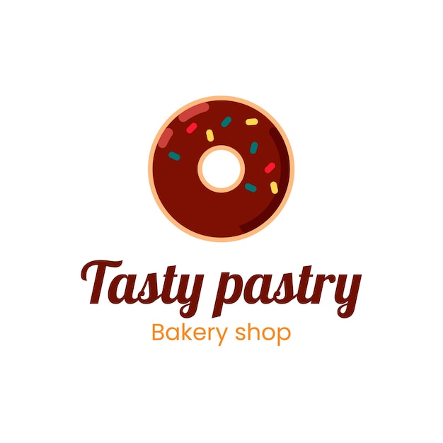 Flat design bakery logo design