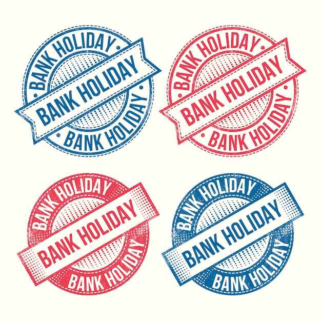 Free Vector flat design bank holiday set