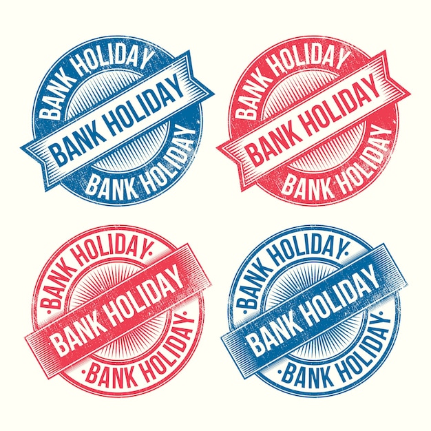 Free Vector flat design bank holiday set