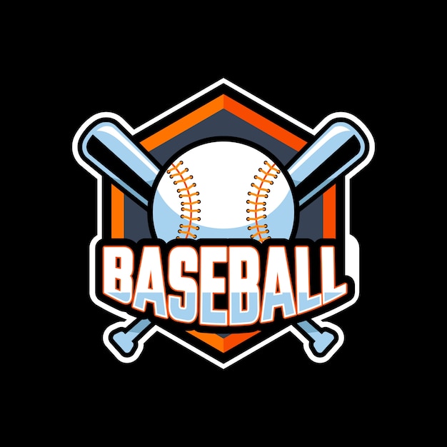 Free Vector flat design baseball logo template