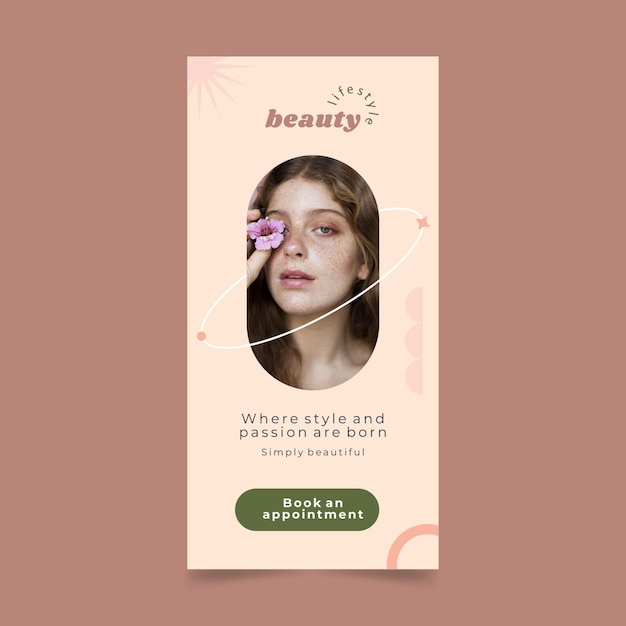 Flat design beauty salon banner