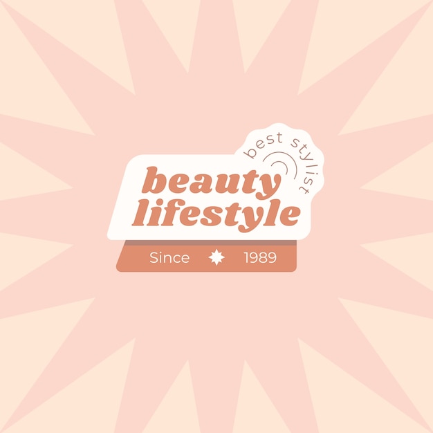 Flat design beauty salon logo