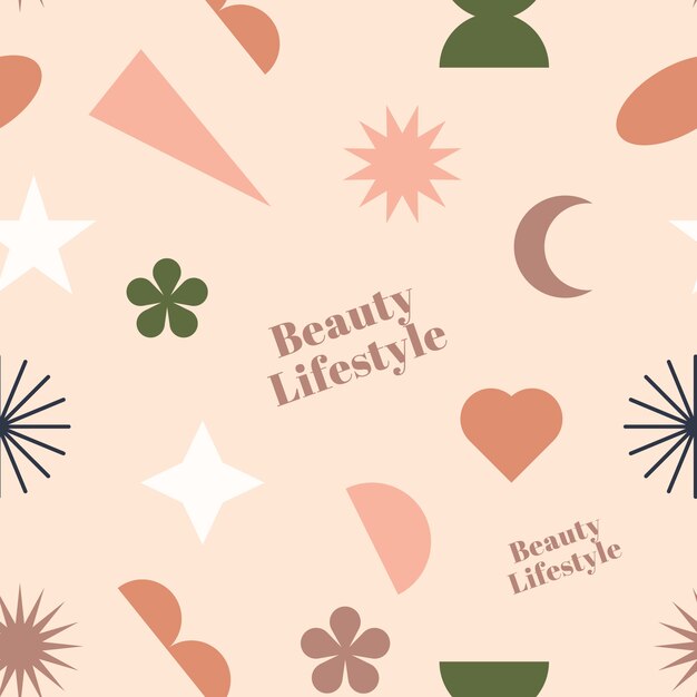 Flat design beauty salon pattern