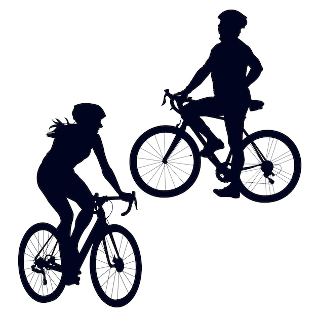 Flat design bicycle  silhouette illustration