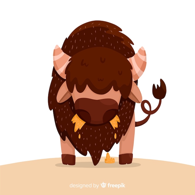 Free Vector flat design big buffalo