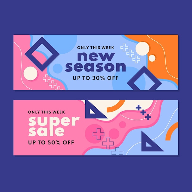 Free Vector flat design big sale banner