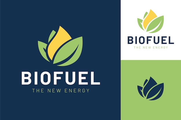 Flat design biofuel logo