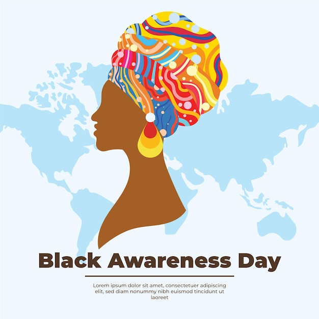 Free Vector flat design black awareness day