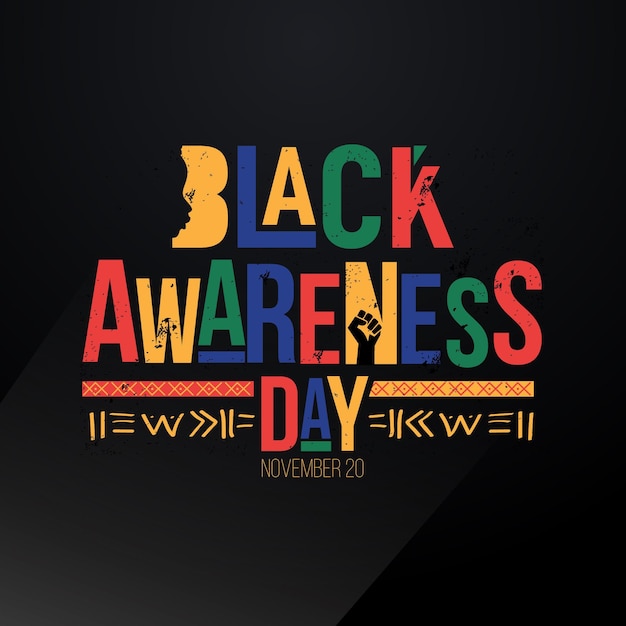 Free vector flat design black awareness day