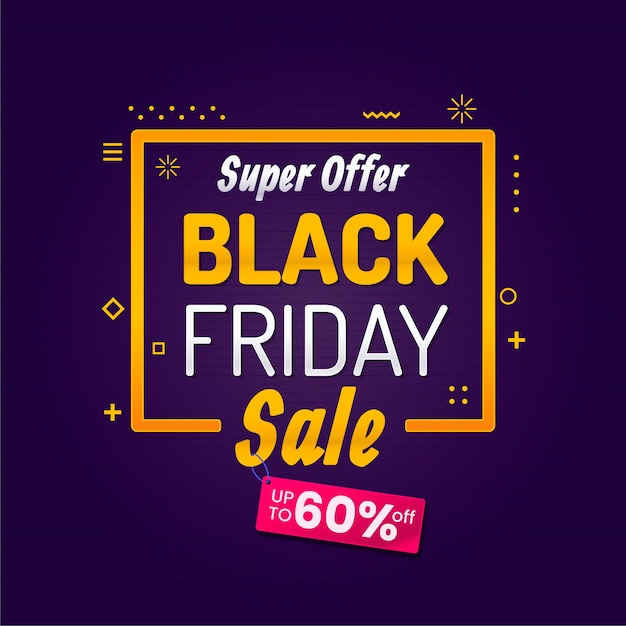 Flat design black friday concept