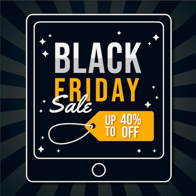 Free Vector flat design black friday