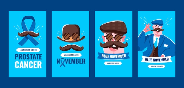 Free Vector flat design blue november  template