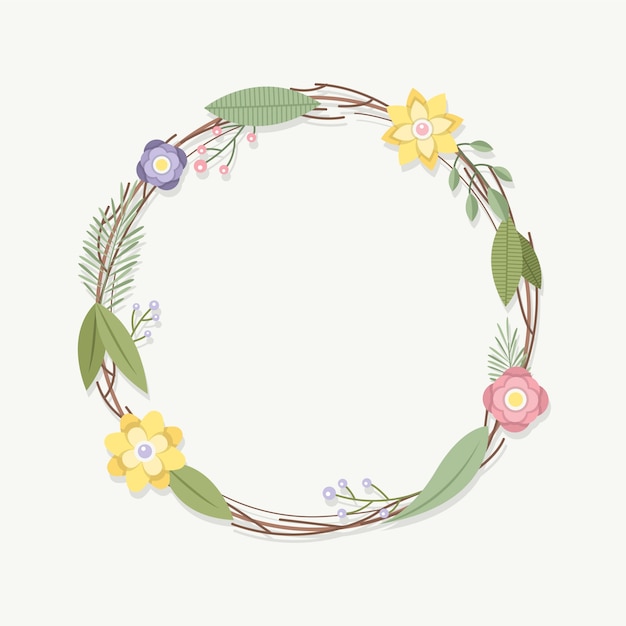 Flat design boho frame design