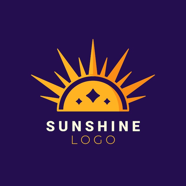 Free vector flat design boho sun logo