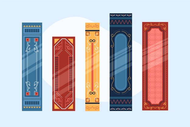 Flat design book spine illustration