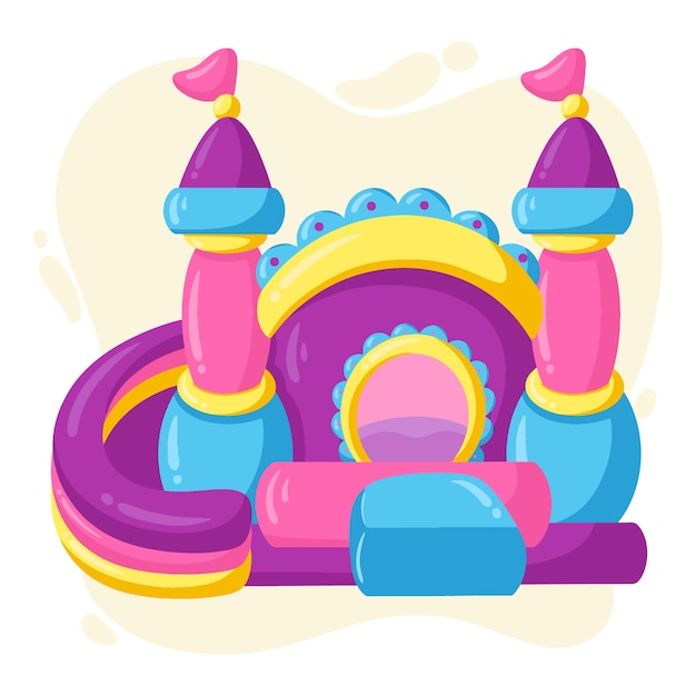 Free Vector flat design bounce house illustration