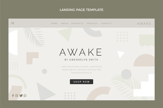 Flat design boutique landing page