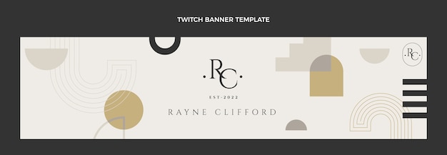 Flat design boutique twitch banner