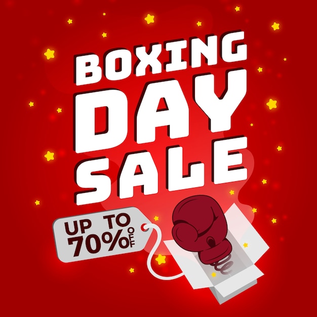 Flat design boxing day sale concept