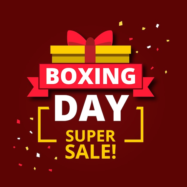 Flat design boxing day sale concept