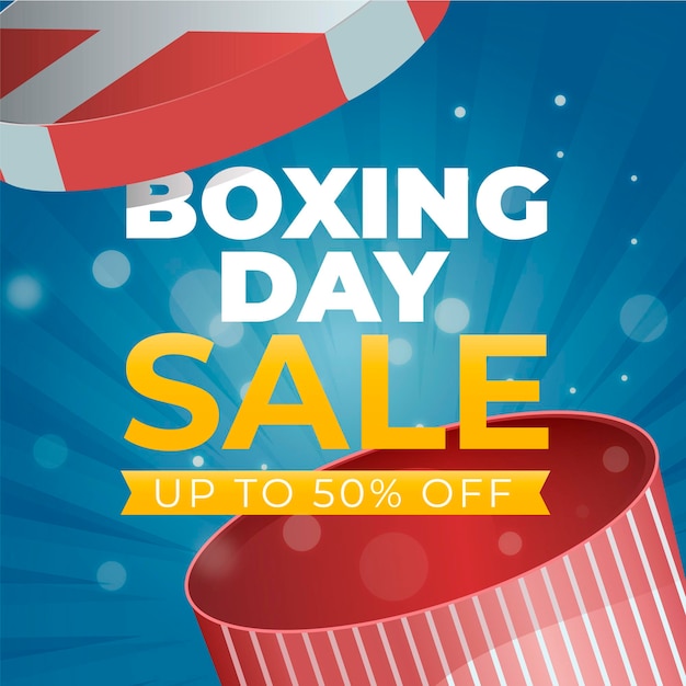 Flat design boxing day sale