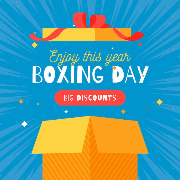 Flat design boxing day sale