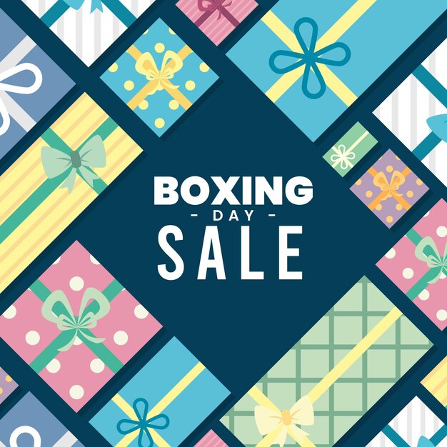 Flat design boxing day sale