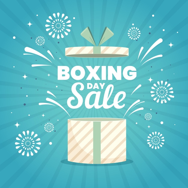 Flat design boxing day sale