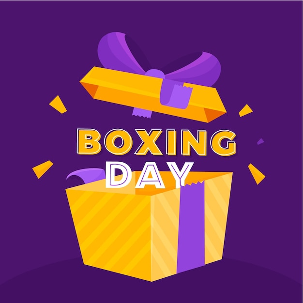 Flat design boxing day sale