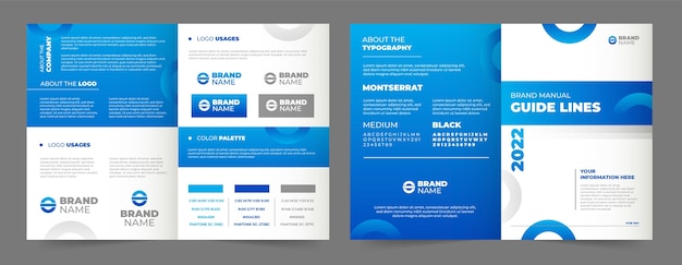 Free Vector flat design brand manual brochure