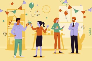 Corporate party illustrations