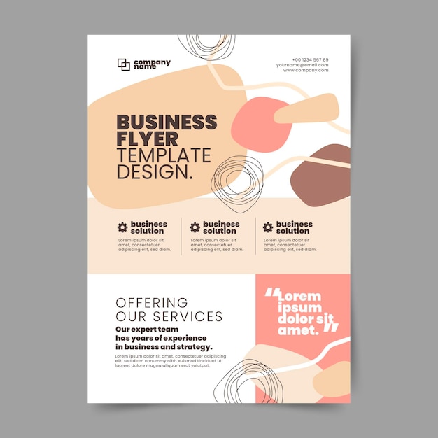 Free Vector flat design business poster template