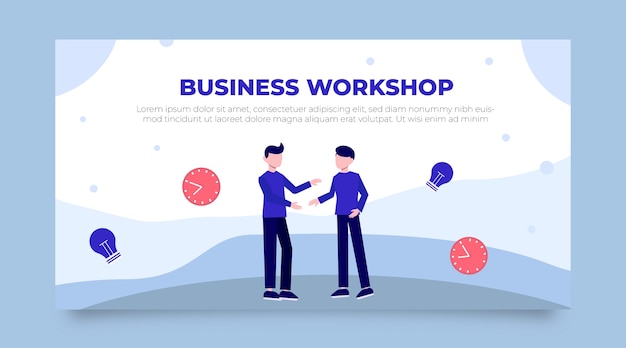 Free Vector flat design business workshop template design