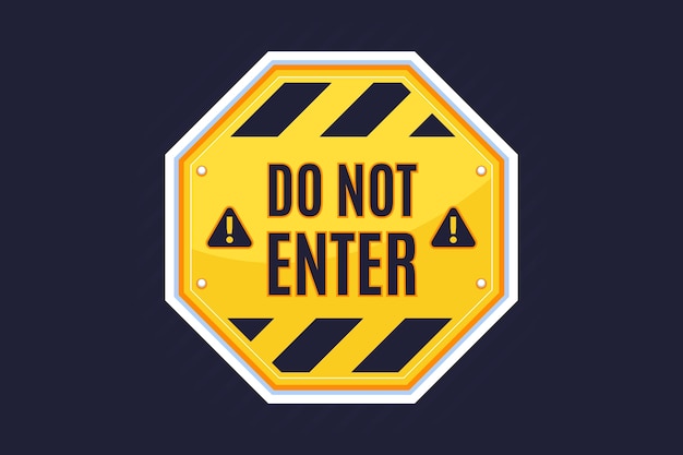 Free vector flat design cafe do not enter sign