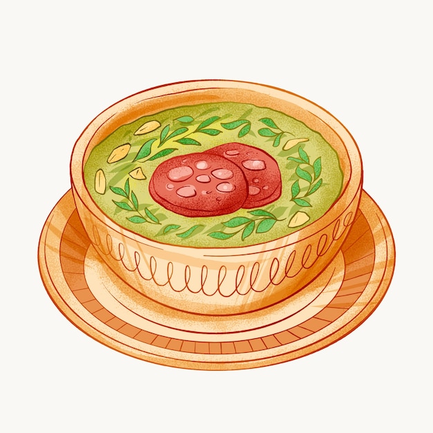 Free Vector flat design caldo verde illustration