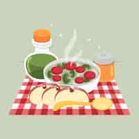 Free vector flat design caldo verde illustration