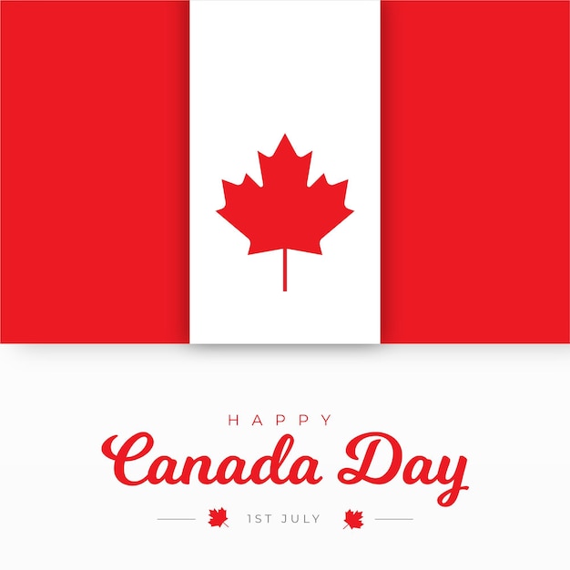 Flat design canada day background