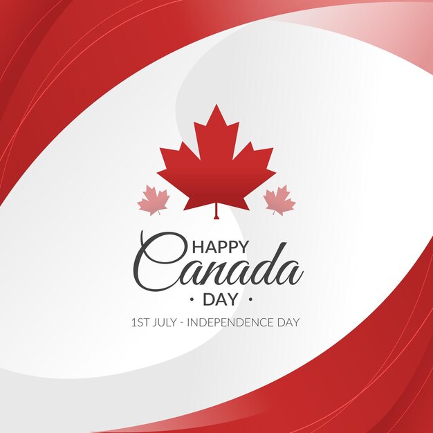 Flat design canada day celebration