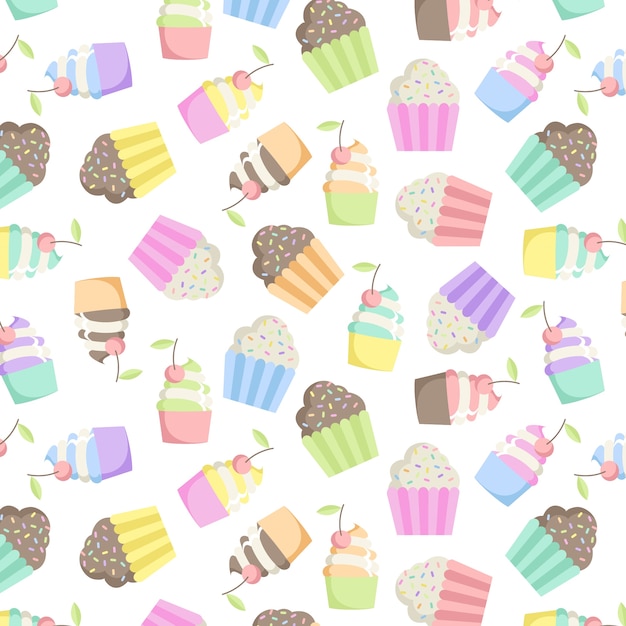 Flat design candy pastel color pattern