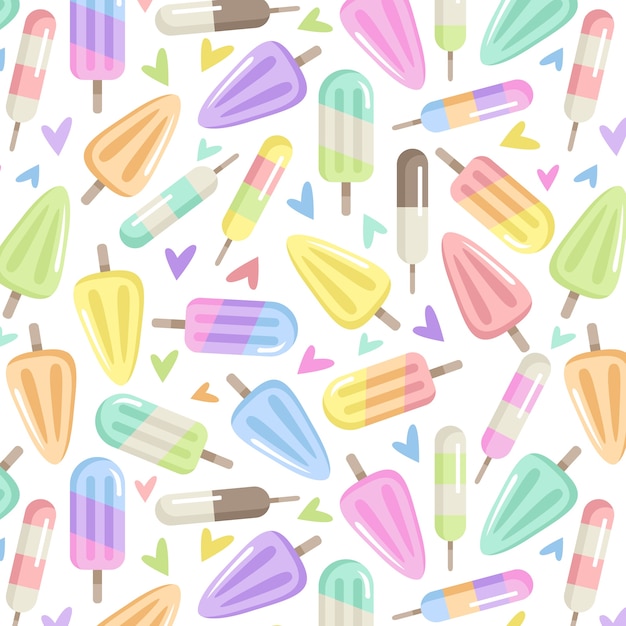 Free Vector flat design candy pastel color pattern