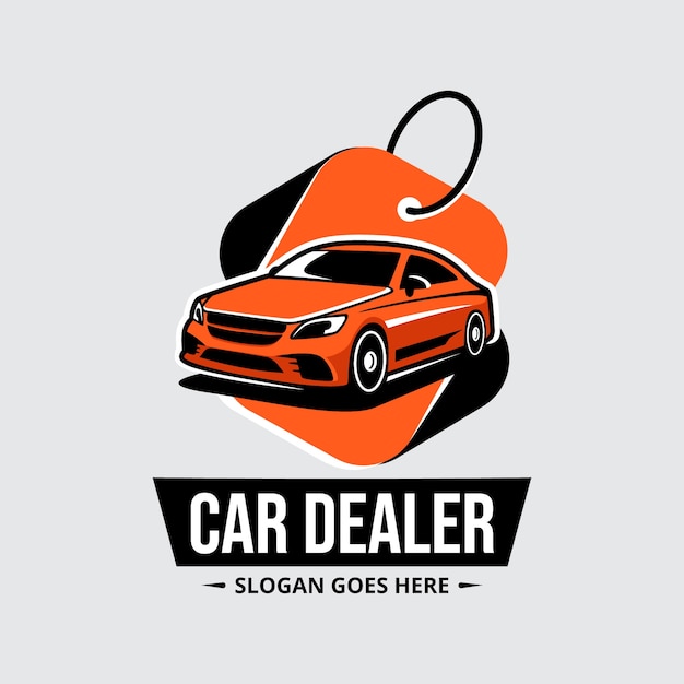 Flat design car dealer logo