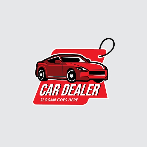 Flat design car dealer logo