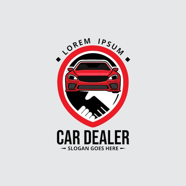 Flat design car dealer logo