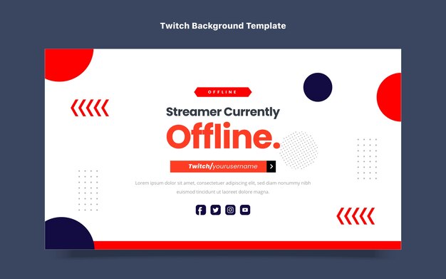 Flat design car rental twitch background