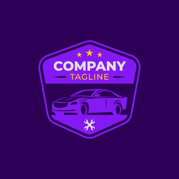 Free vector flat design car service logo